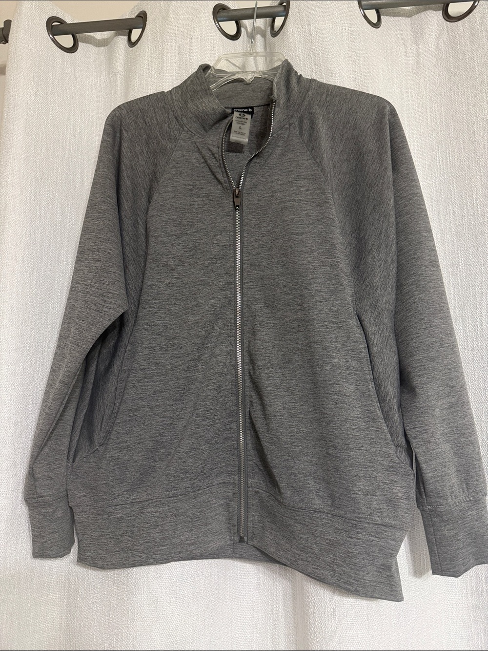 Mono B large Grey Full-Zip Jacket NWOT